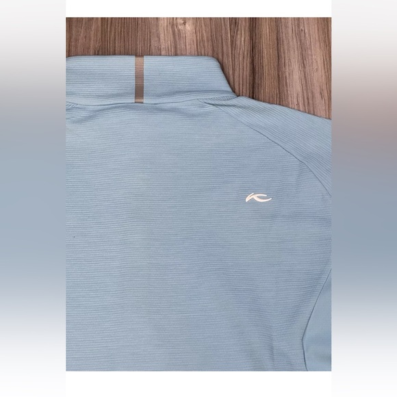 KJUS Men's Roman Mid Layer Half Zip Niagara Blue Size Medium  (EU 50) NWT - Picture 5 of 9